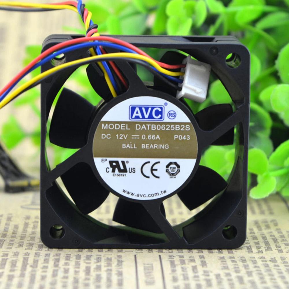 AVC DATB0625B2S 12V DC 0.66A 6025mm Ball Bearing Industrial Axial Cooling Fan