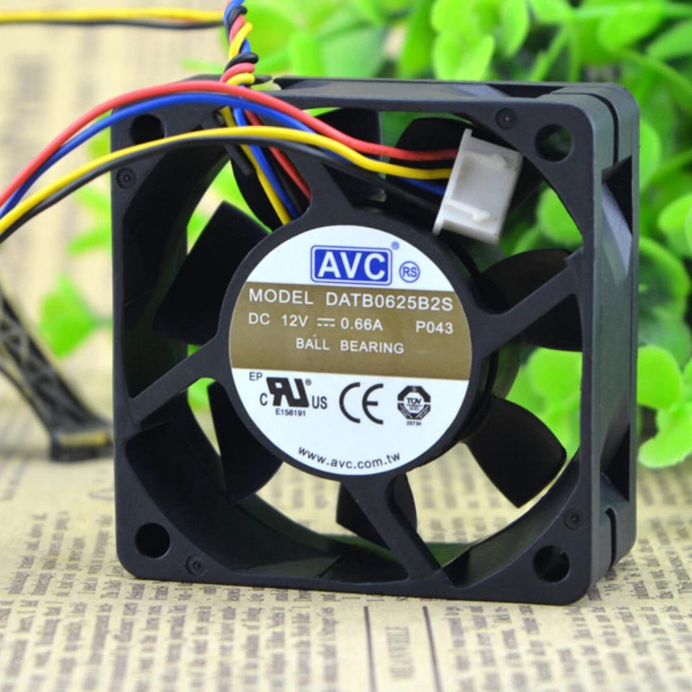 AVC DATB0625B2S 12V DC 0.66A 6025mm Ball Bearing Industrial Axial Cooling Fan