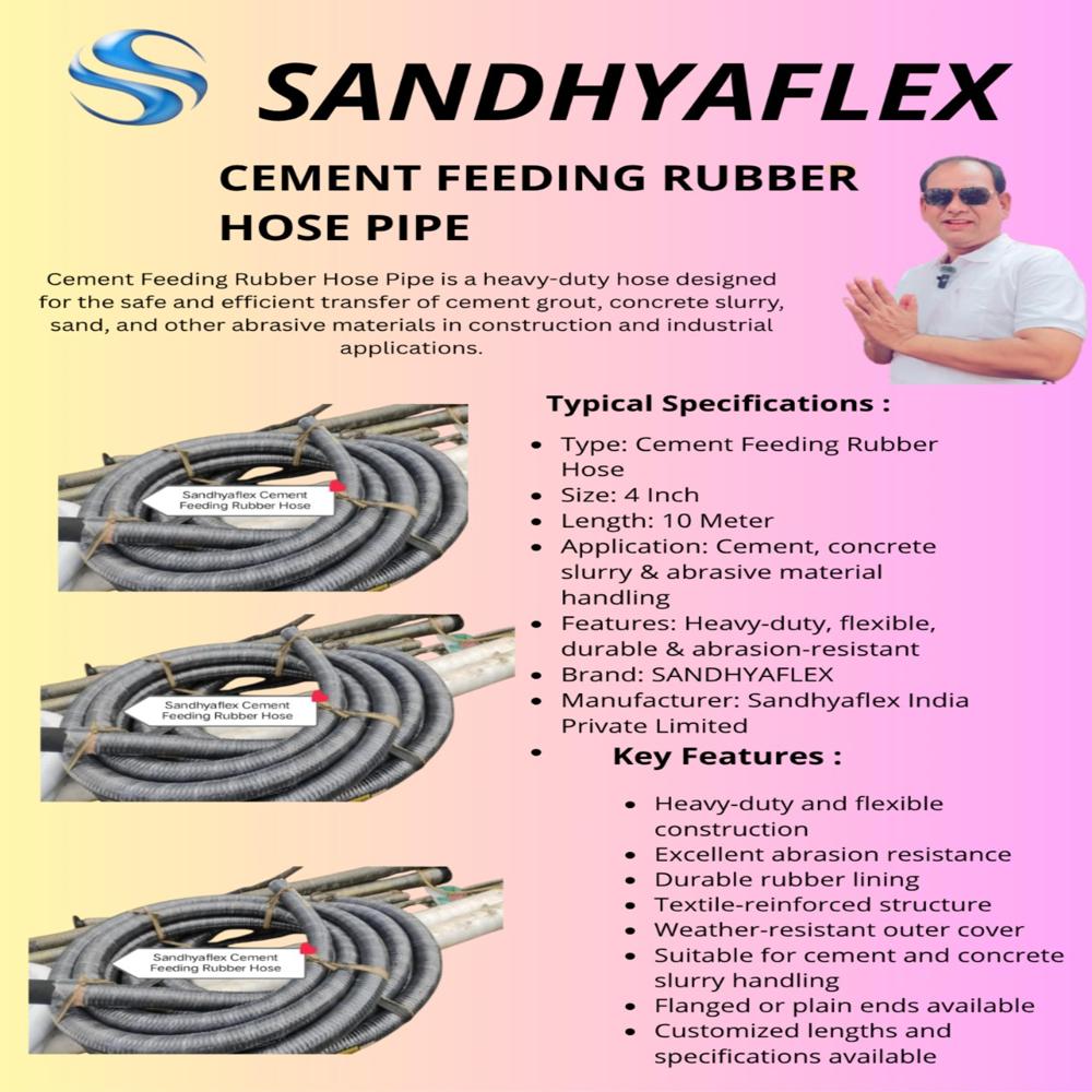 Cement Fedding Rubber Hose