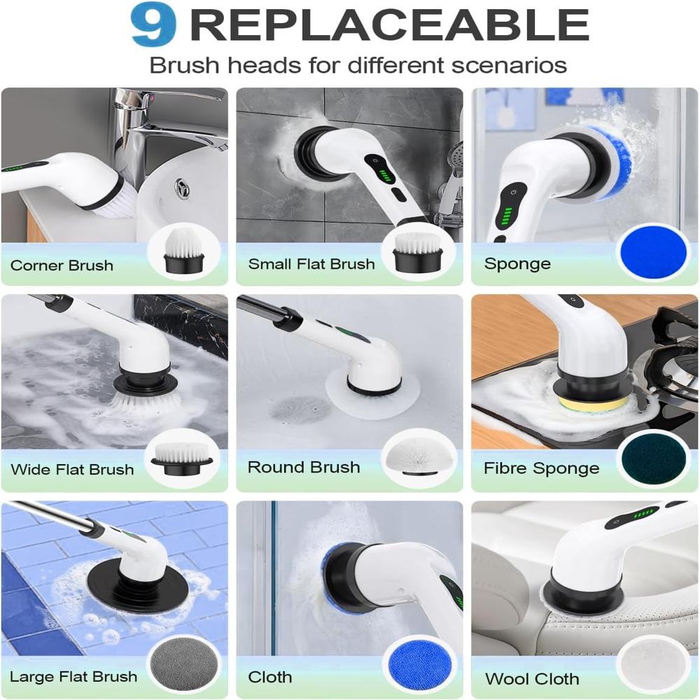 9 IN 1 ELECTRIC SPIN SCRUBBER