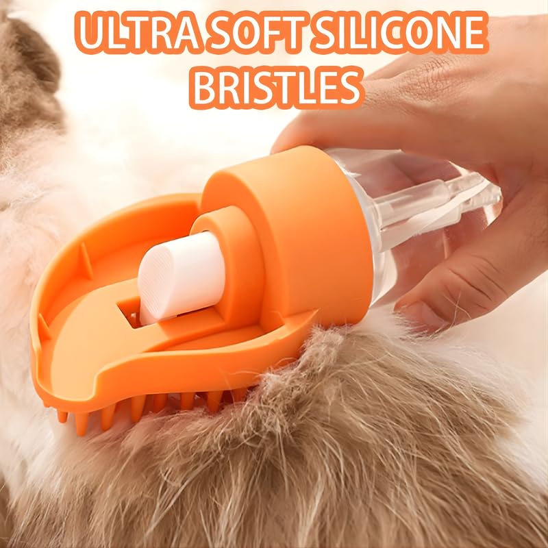 Pet Bath Brush with Soap Dispenser
