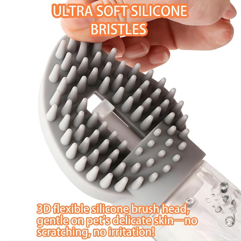 Pet Bath Brush with Soap Dispenser