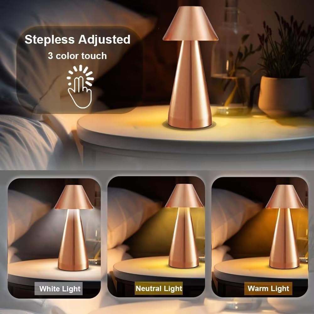 Pyramid Shape Table Lamp 3 Color