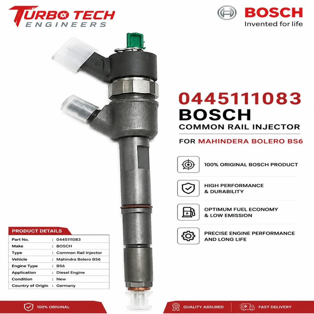 Bosch 0445111083 Common Rail Injector Mahindra Bolero Bs6 - Dimension (L*W*H): 5 Meter (M)