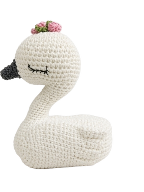 Crochet Swan - Color: White