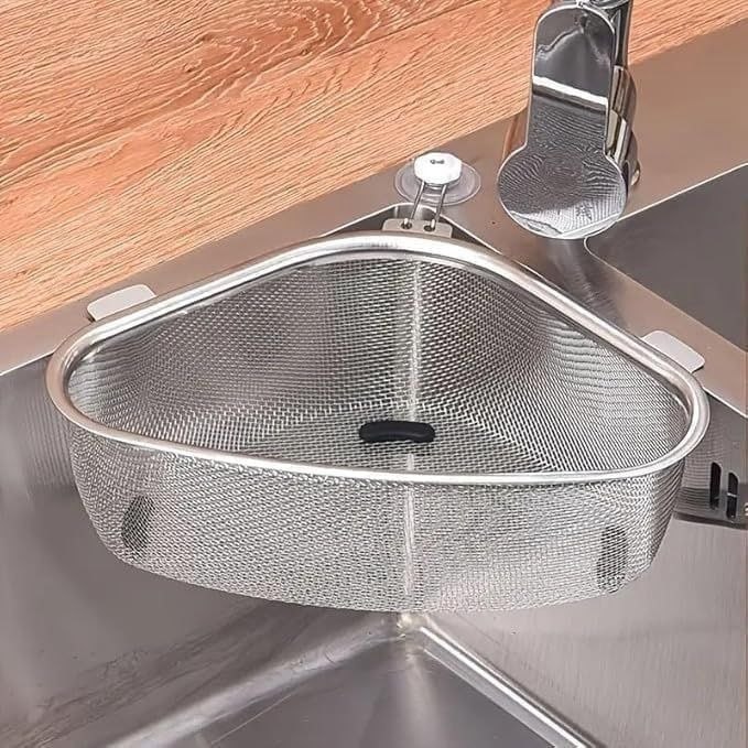 STAINLESS STEEL SINK CORNER STRAINER
