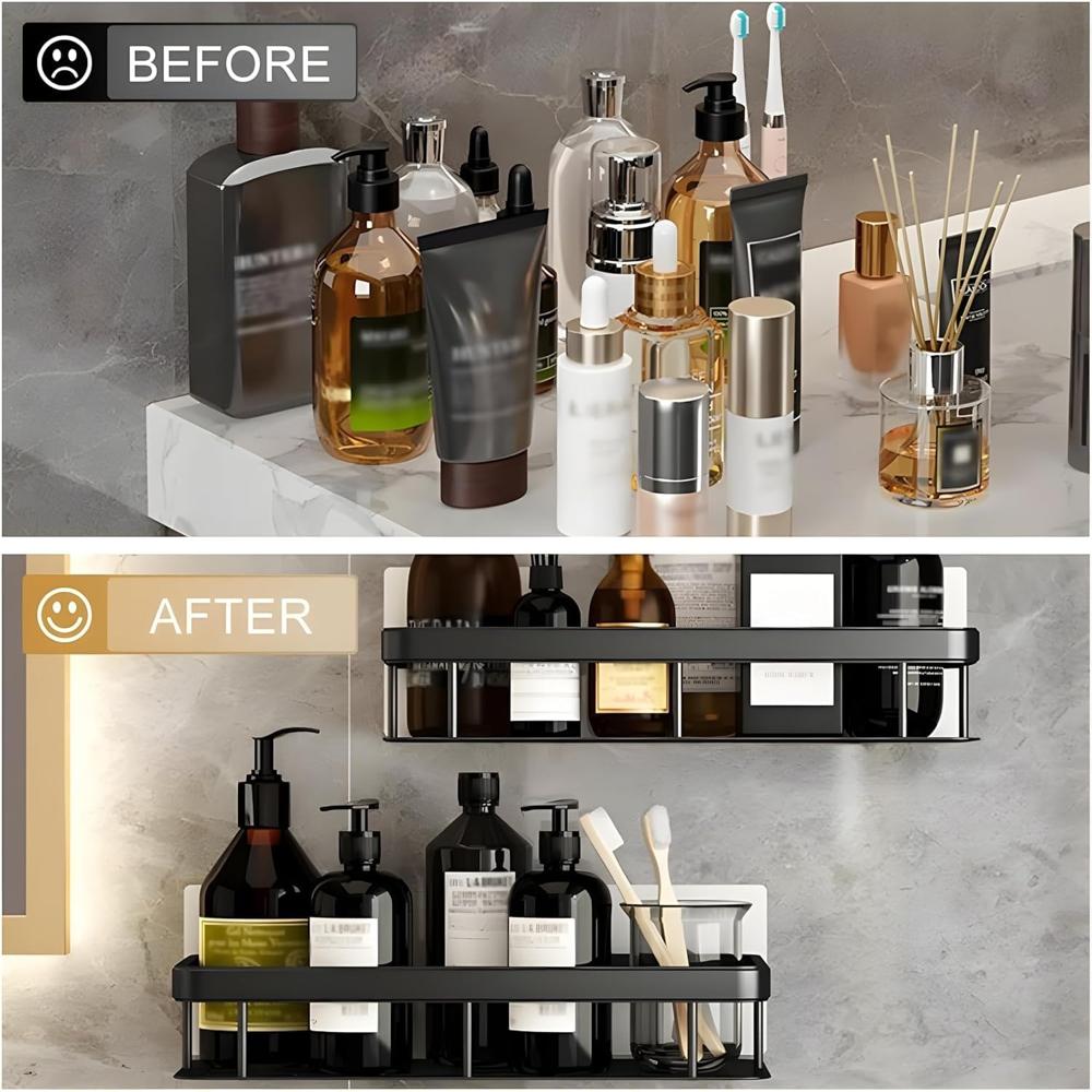 ALUMINIUM BATHROOM RACK (2 PCS)