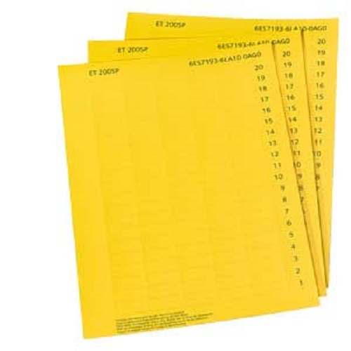 Siemens, Simatic Et 200Sp, 6Es7193-6La10-0Ag0, N/A (Printable Labeling Strips Sheet Pack) - Automation Grade: Industrial Marking Standard