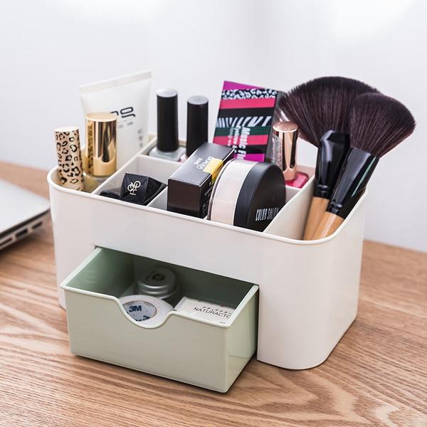 Plastic Cosmetic Storage Box Organizers Desktop Space Saving Makeup Organizer