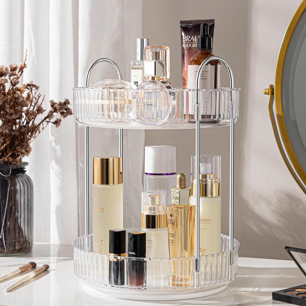 360 Rotating Makeup Organiser - 2 Layer - Cavity Quantity: E Unit