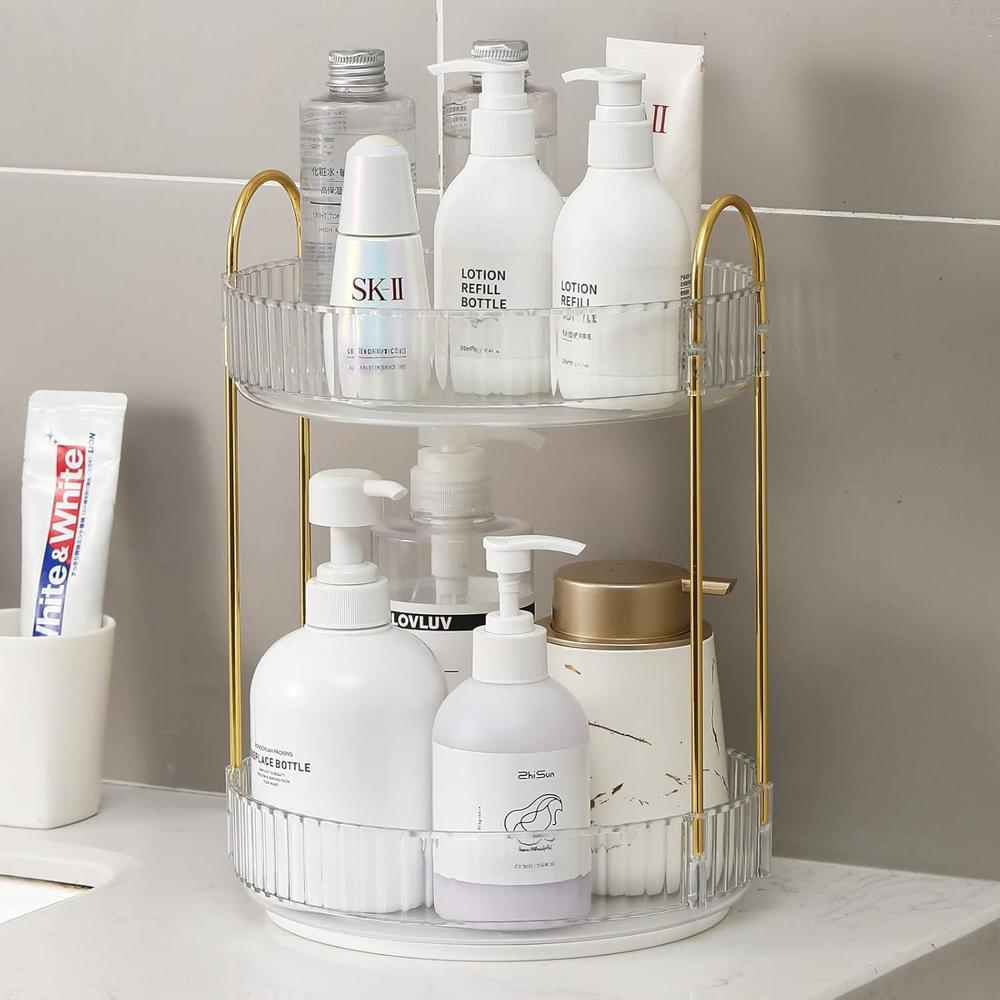 360 Rotating Makeup Organiser - 2 Layer - Cavity Quantity: E Unit