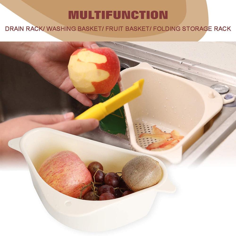 Kitchen Sink Drain Basket Multifunctional Drain Shelf Sink Storage Rack