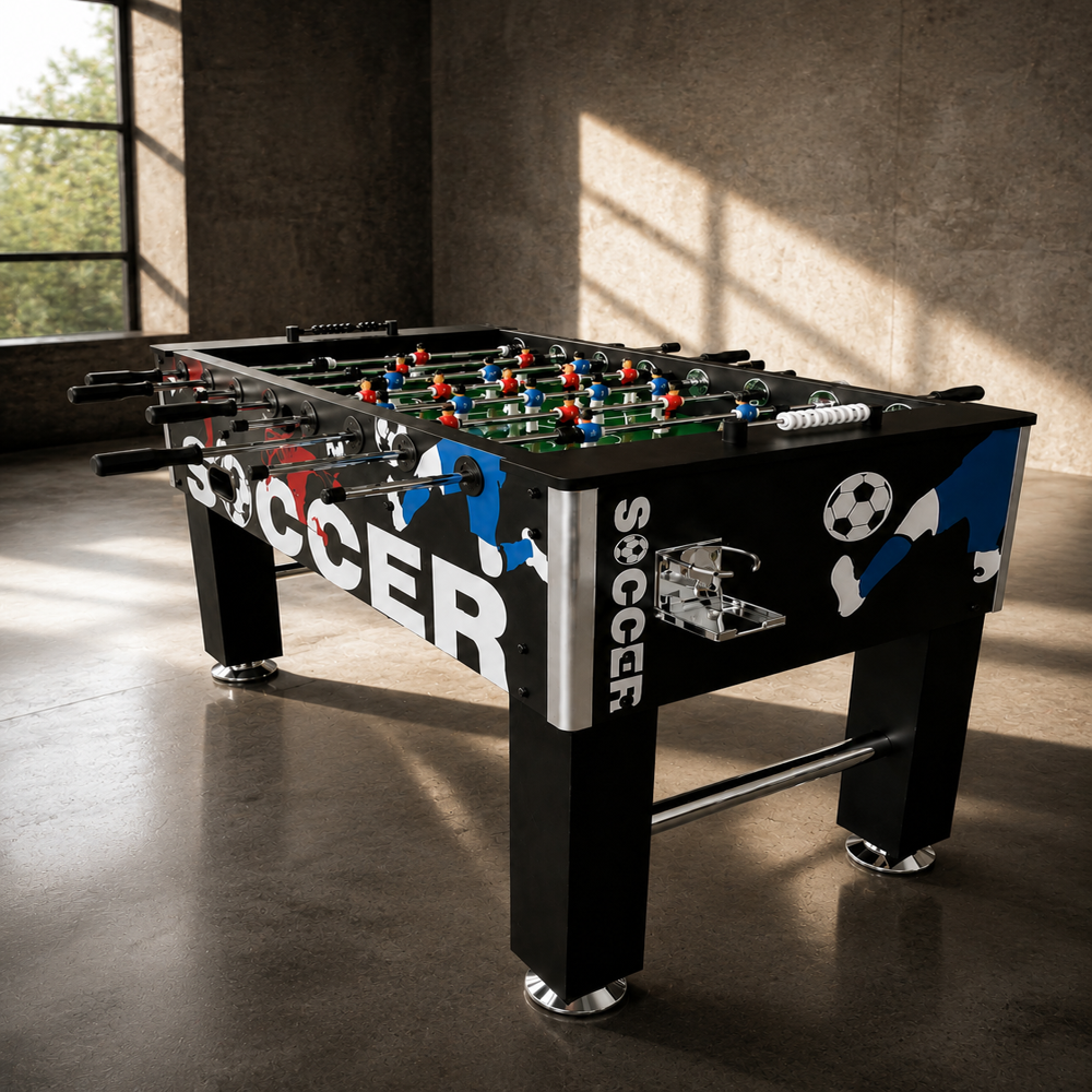 BOOT BOY Foosball Table II Soccer Game for Adults II Strong Fooseball Table II Perfect for High-Usage Entertainment Spaces & Homes II 55 * 30 * 35 Inches/L*B*H