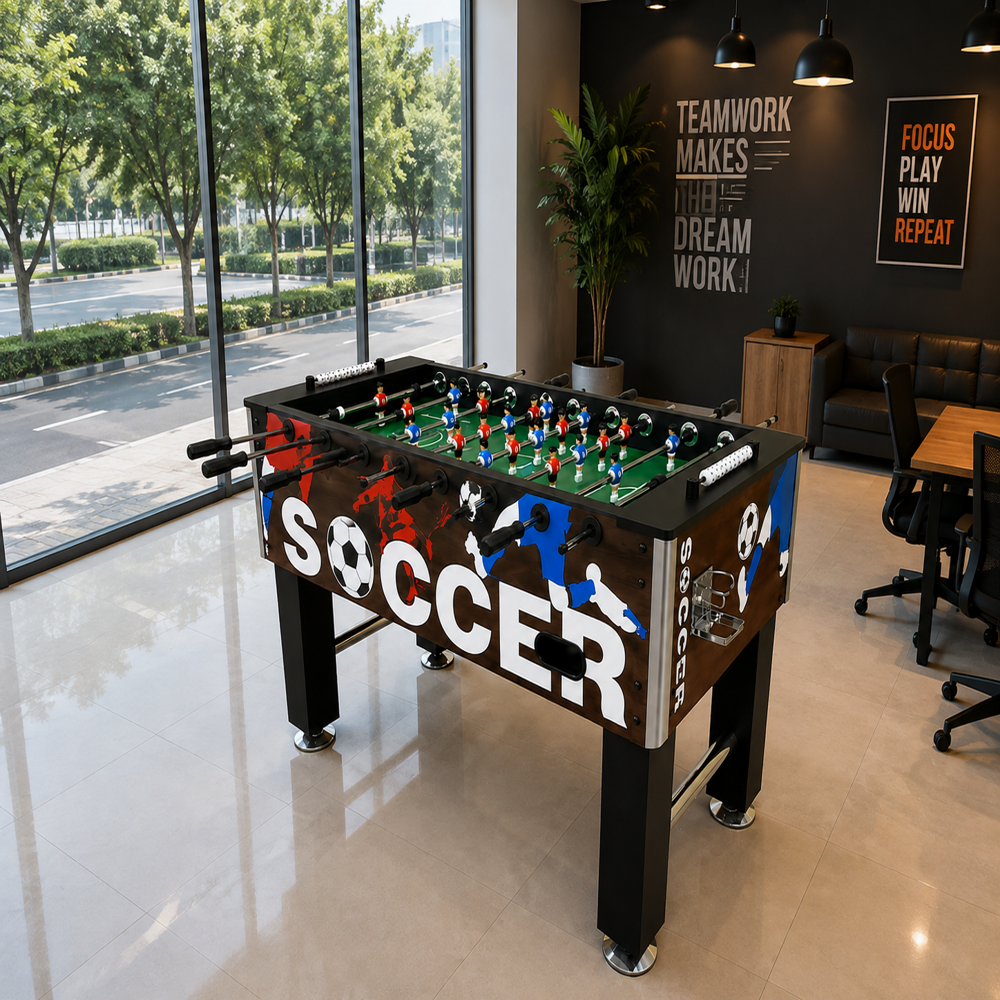 BOOT BOY Foosball Table II Soccer Game for Adults II Strong Fooseball Table II Perfect for High-Usage Entertainment Spaces & Homes II 55 * 30 * 35 Inches/L*B*H