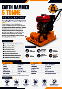 Earth Rammer 5 Tonne Petrol Engine