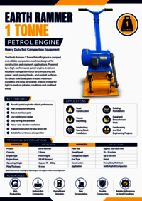 Earth Rammer Petrol Engine 1 Tonne