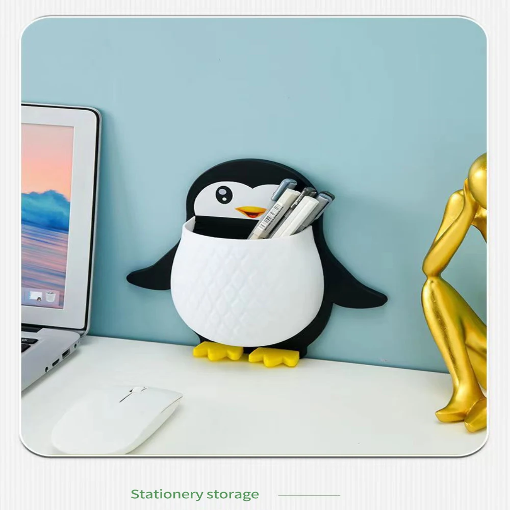Penguin Toothbrush Holder - Color: Black