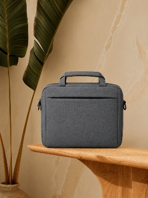 Grey khadi laptop bag