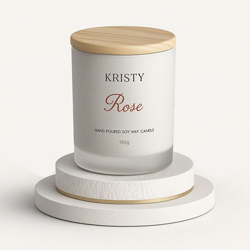 Rose Hand Poured Soy Wax Candle - Burning Time: Up To 40 Hours (Approximate)