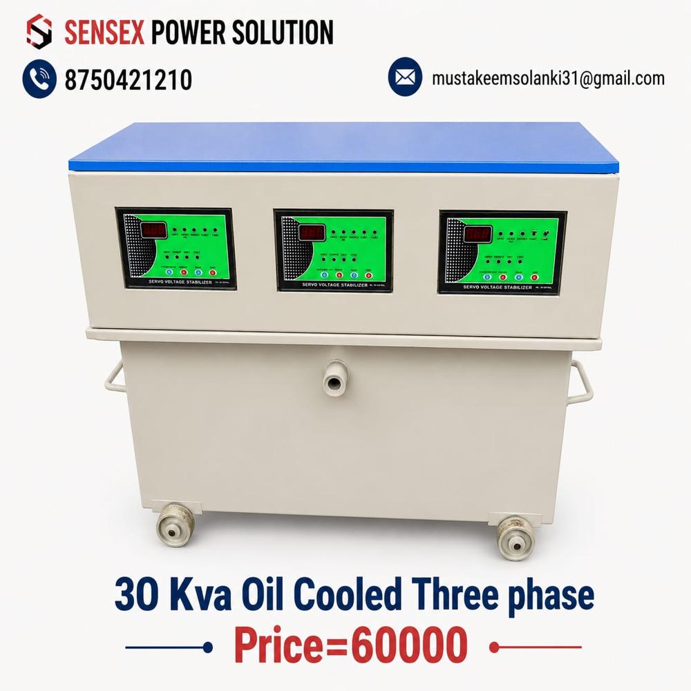 3kva oil cooled three phase Servo Voltage Stabilizer