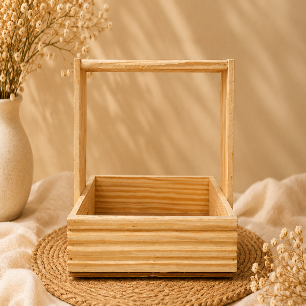 Pine Wood Trays And Basket