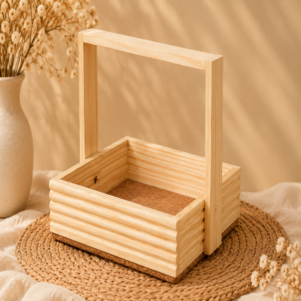 Pine Wood Trays And Basket