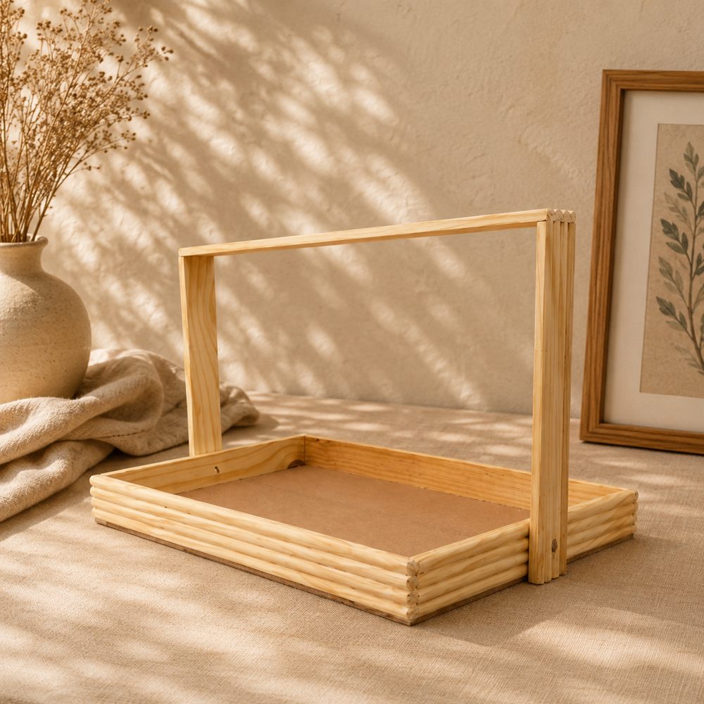 Pinewood Basket For Hamper - Color: Natural