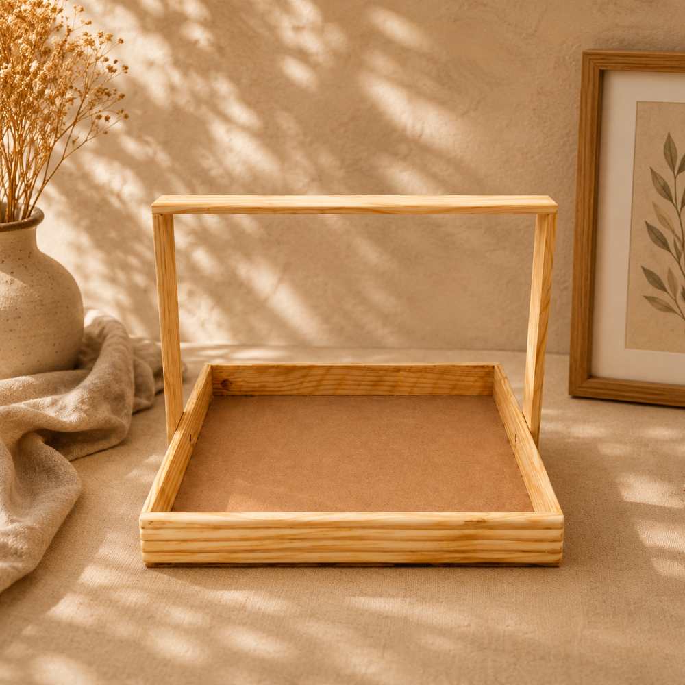 Pinewood Basket For Hamper