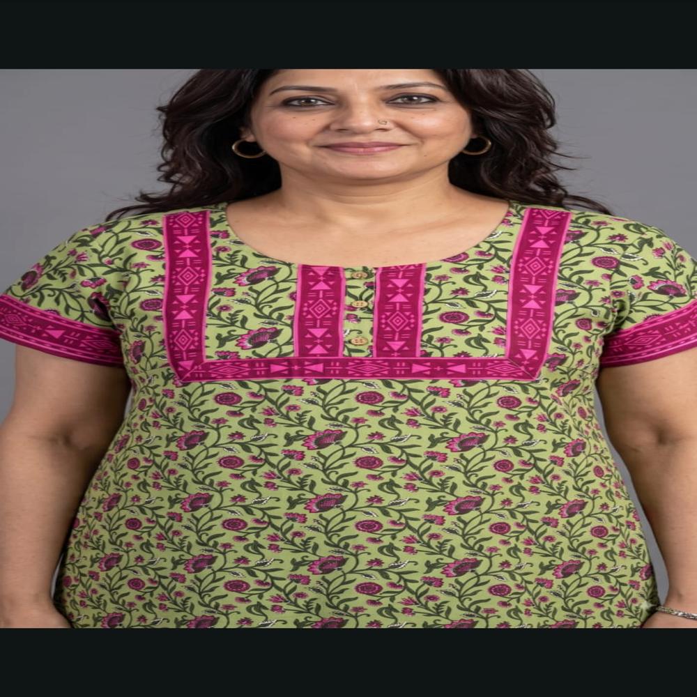 Ladies Cotton Nighty Printed Maxi Nightgown Womens Nightwear Manufacturer