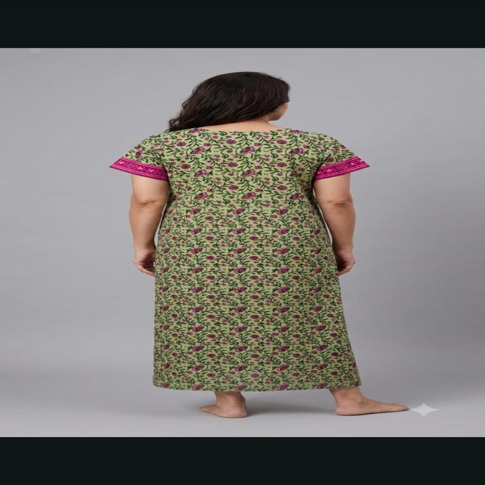 Ladies Cotton Nighty Printed Maxi Nightgown Womens Nightwear Manufacturer