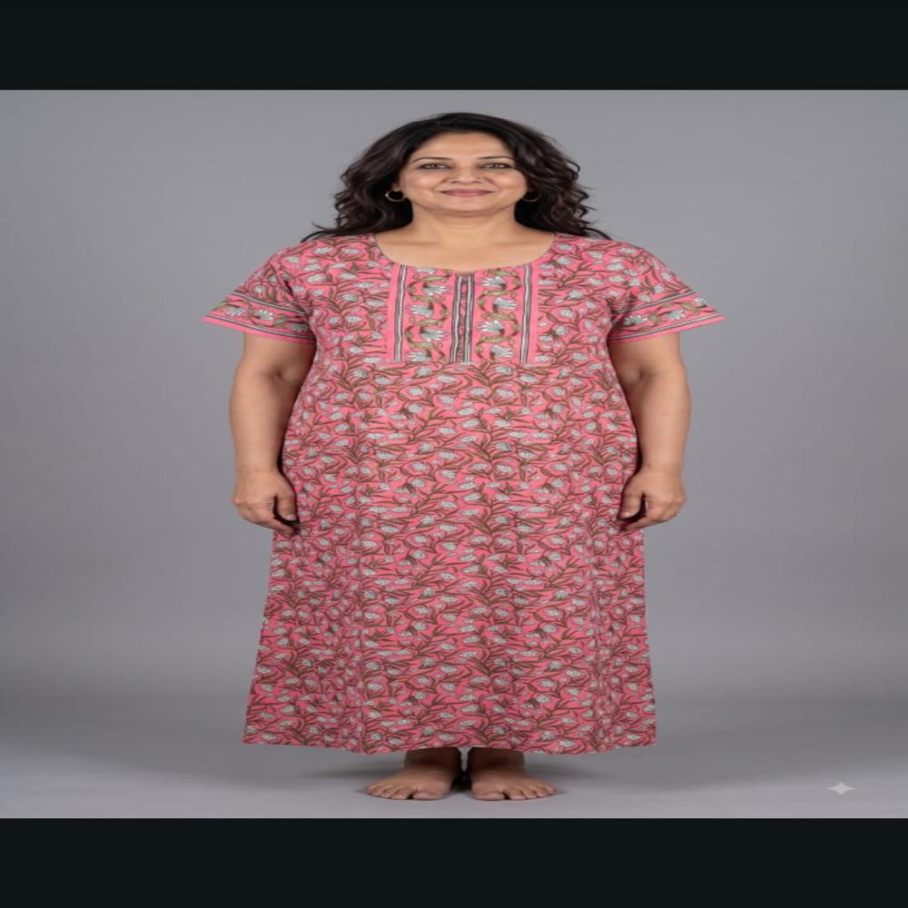 Pure Cotton Nightgown for Women Ladies Nighty