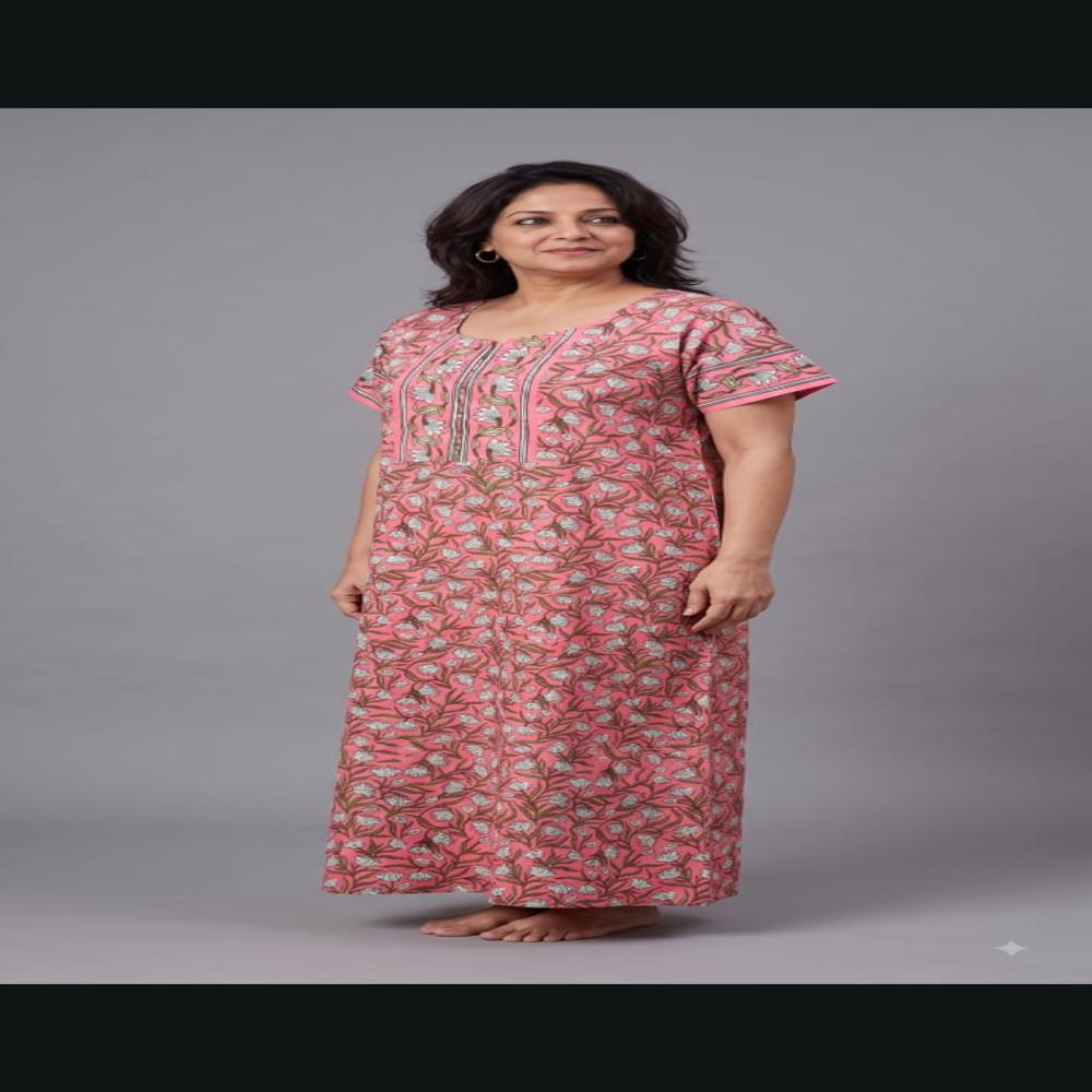 Pure Cotton Nightgown for Women Ladies Nighty Manufacturer & Supplier