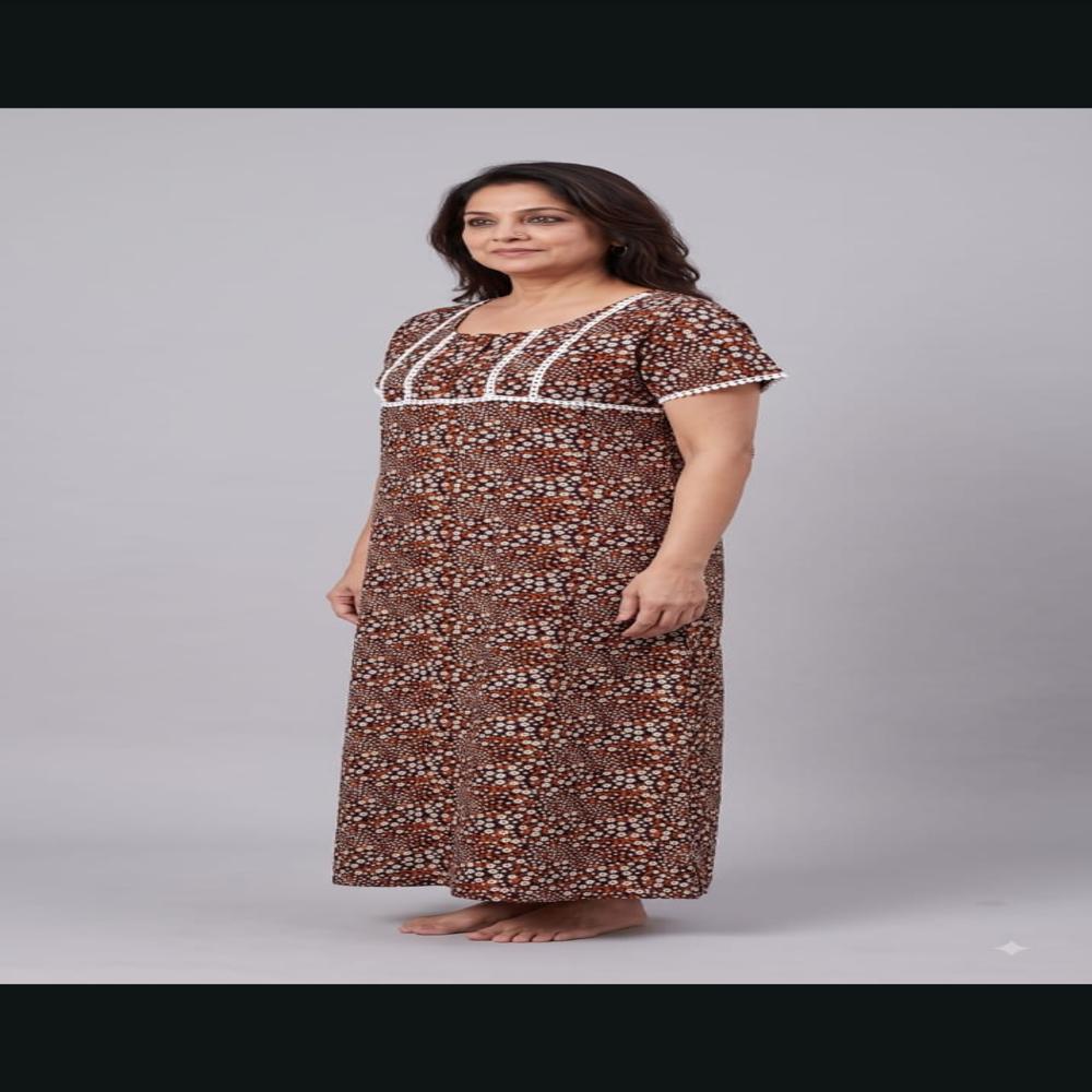 Ladies Pure Cotton Nighty  Cotton Maxi Dress  Nightwear Manufacturer