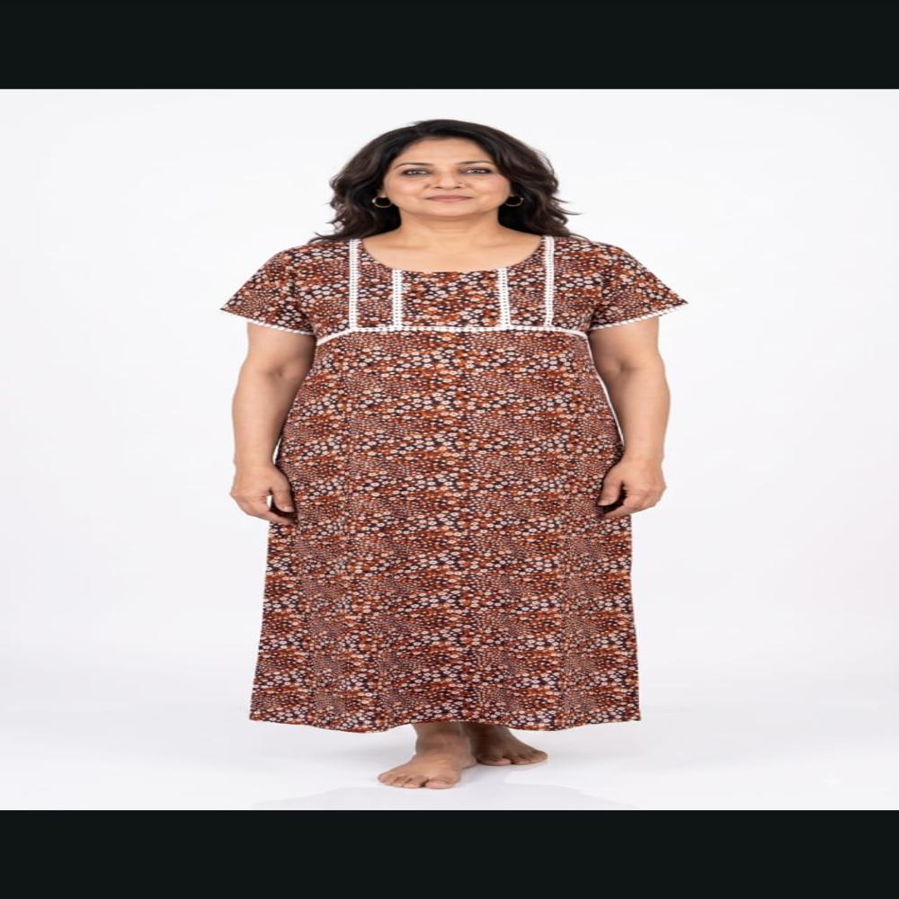 Ladies Pure Cotton Nighty  Cotton Maxi Dress  Nightwear Manufacturer
