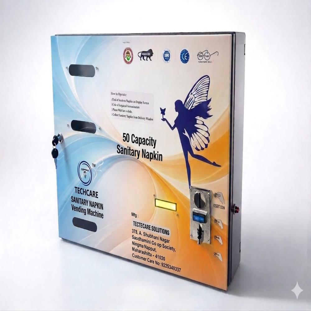 Coin Operated Sanitary Napkin Vending Machine - Color: Multicolor Front Panel
