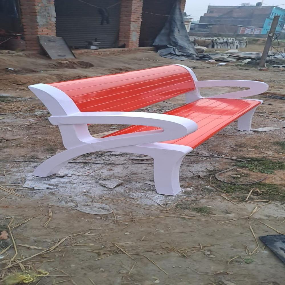 Rcc Bench - Reinforced Cement Concrete, 5 Feet, Weather-resistant | Outdoor Seating For 3 People
