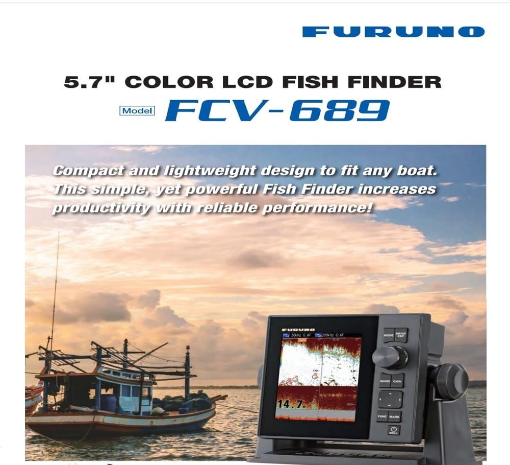 Furuno Fcv689  5.7 Color Lcd Fish Finder - Dimension (L*W*H): Approx. 210 Mm (W) X 110 Mm (D) X 183 Mm (H)