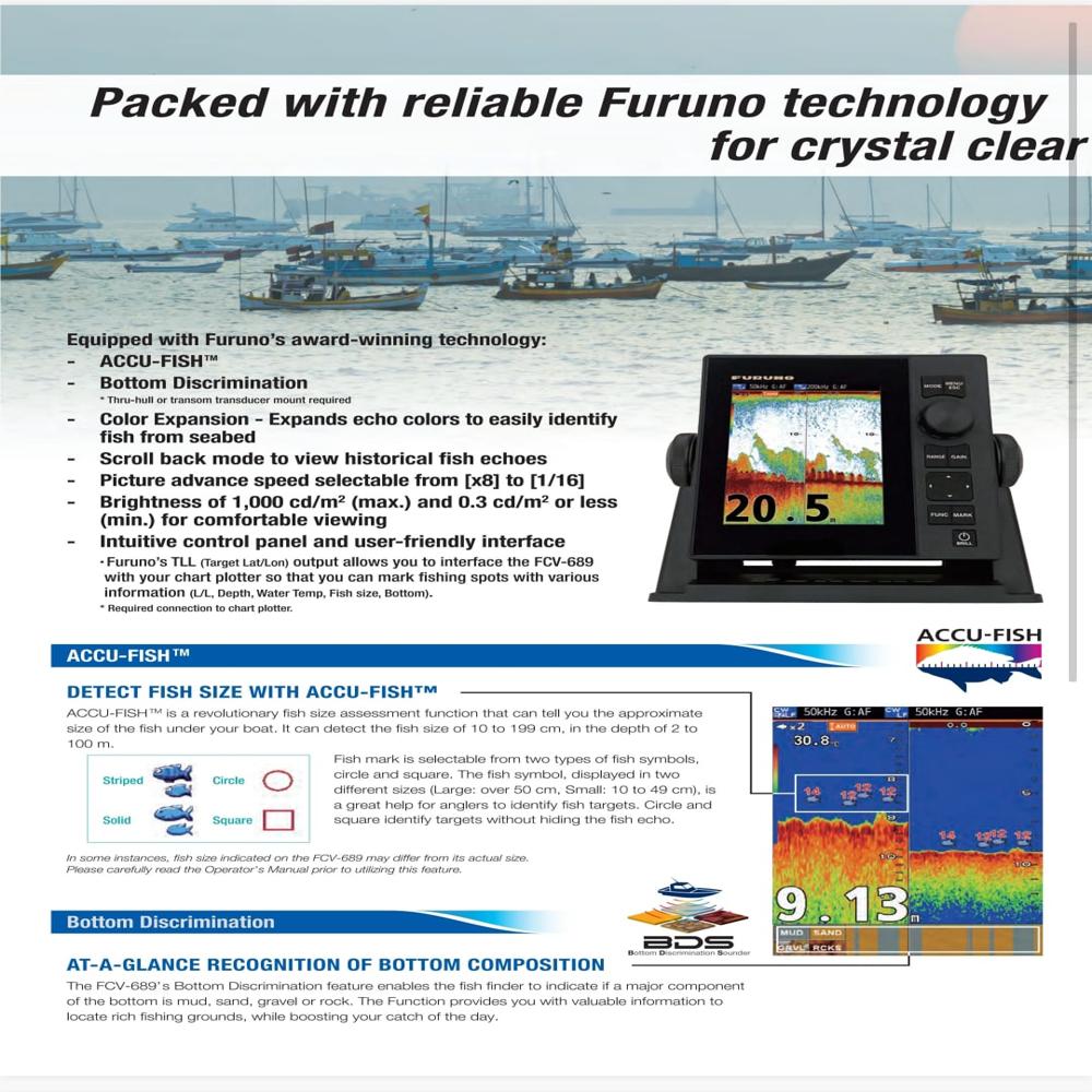 Furuno FCV689  5.7 Color LCD Fish Finder