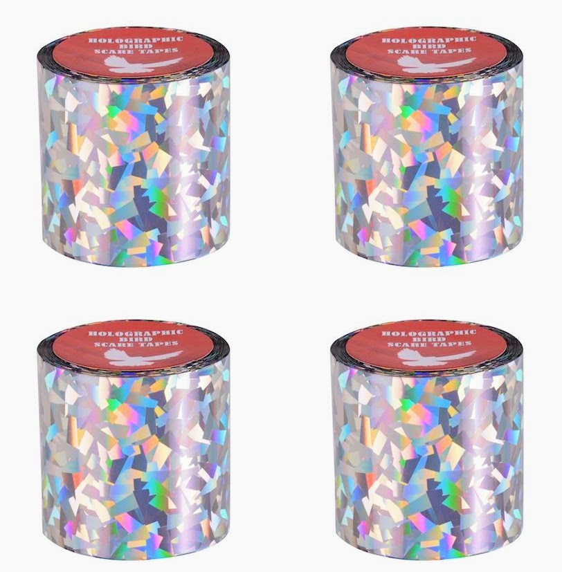 Visual Audible Deterrent Tapes - Mylar Based Films, 150 Feet Rolls | Non-adhesive, Humane Bird Scare Solution With Reflective Patterns