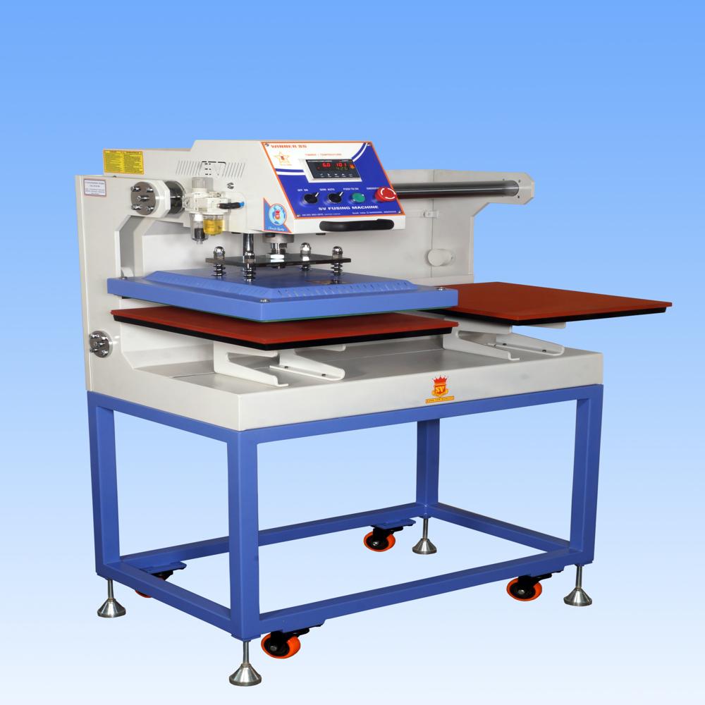 Sliding double bed fusing machine