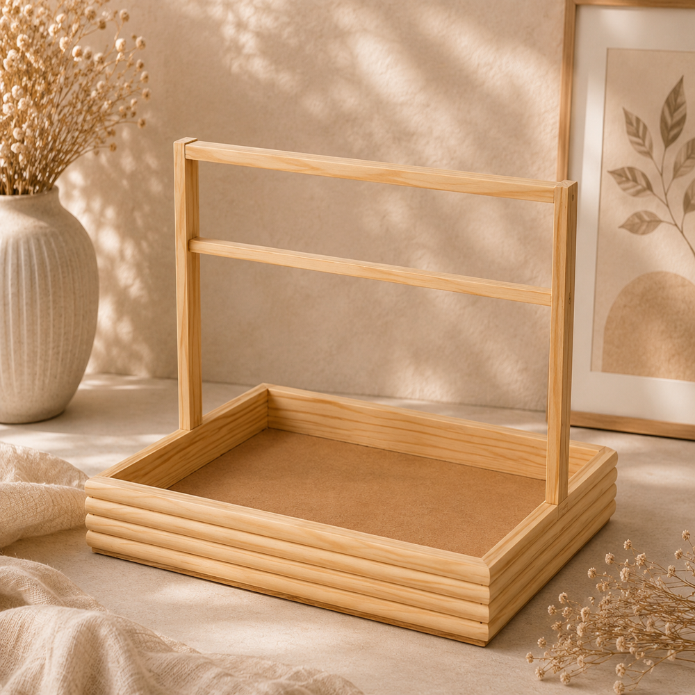 Pine Wood Trays And Basket