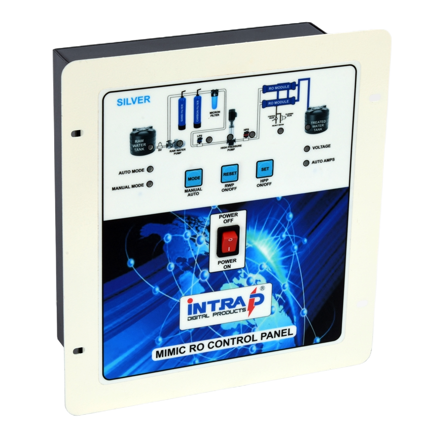 Ro Control Panel 1000lph Silver Mimic - Dimension (L*w*h): 210(h) X 185(w) X 80(d) Millimeter (Mm)