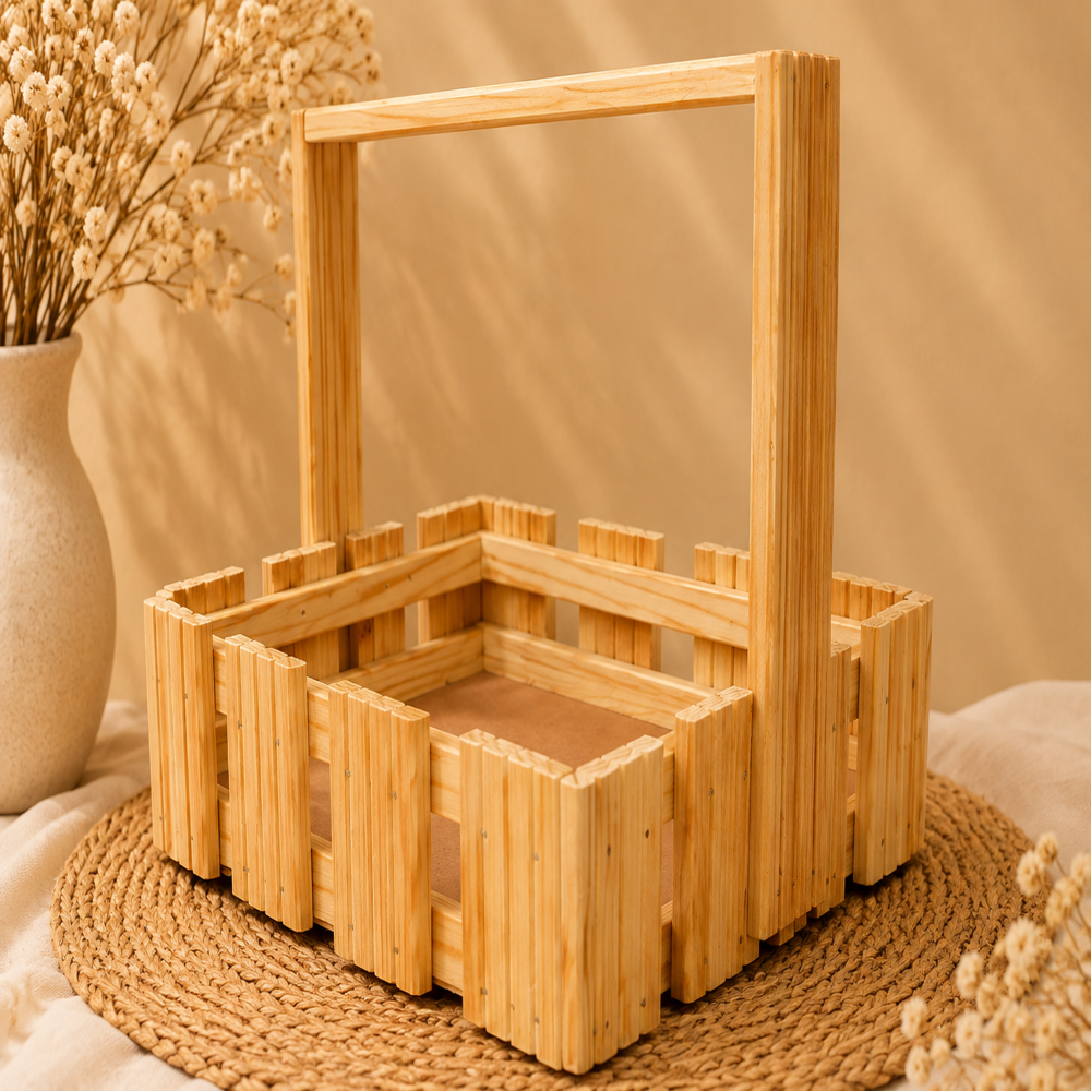 Pinewood Tray For Packing Hamper