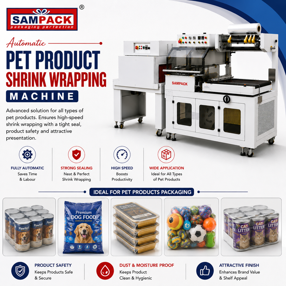 Automatic Pet Product Shrink Wrapping Machine 