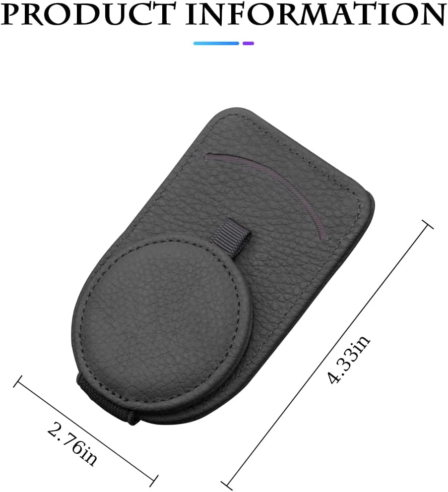 Magnetic Leather Sunglass Holder for Car