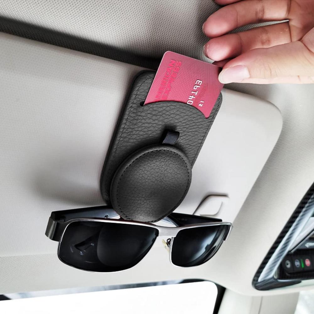 Magnetic Leather Sunglass Holder for Car
