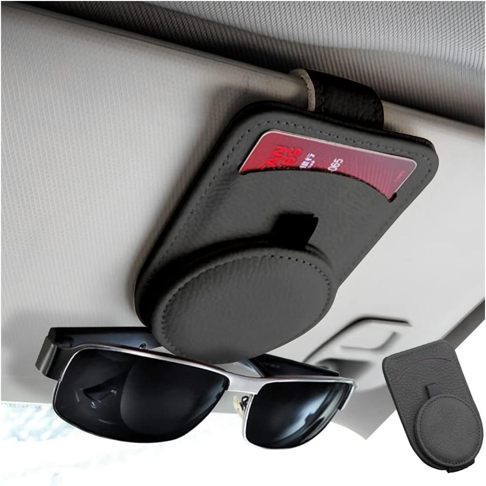 Magnetic Leather Sunglass Holder for Car