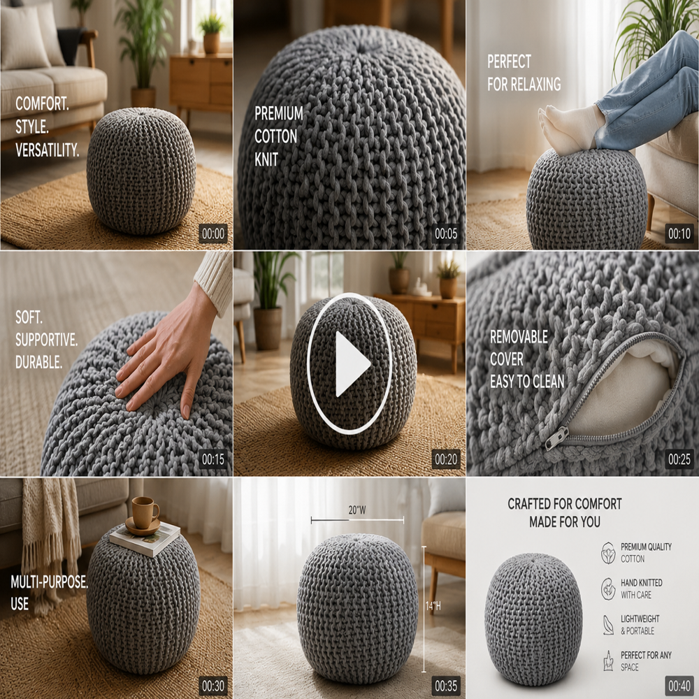 Cotton Pouf