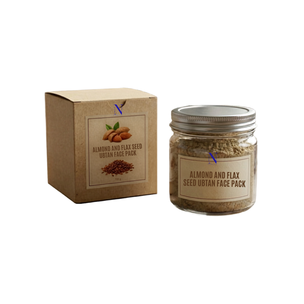 Almond And Flax Seed Ubtan Face Pack - Color Code: Light Brown