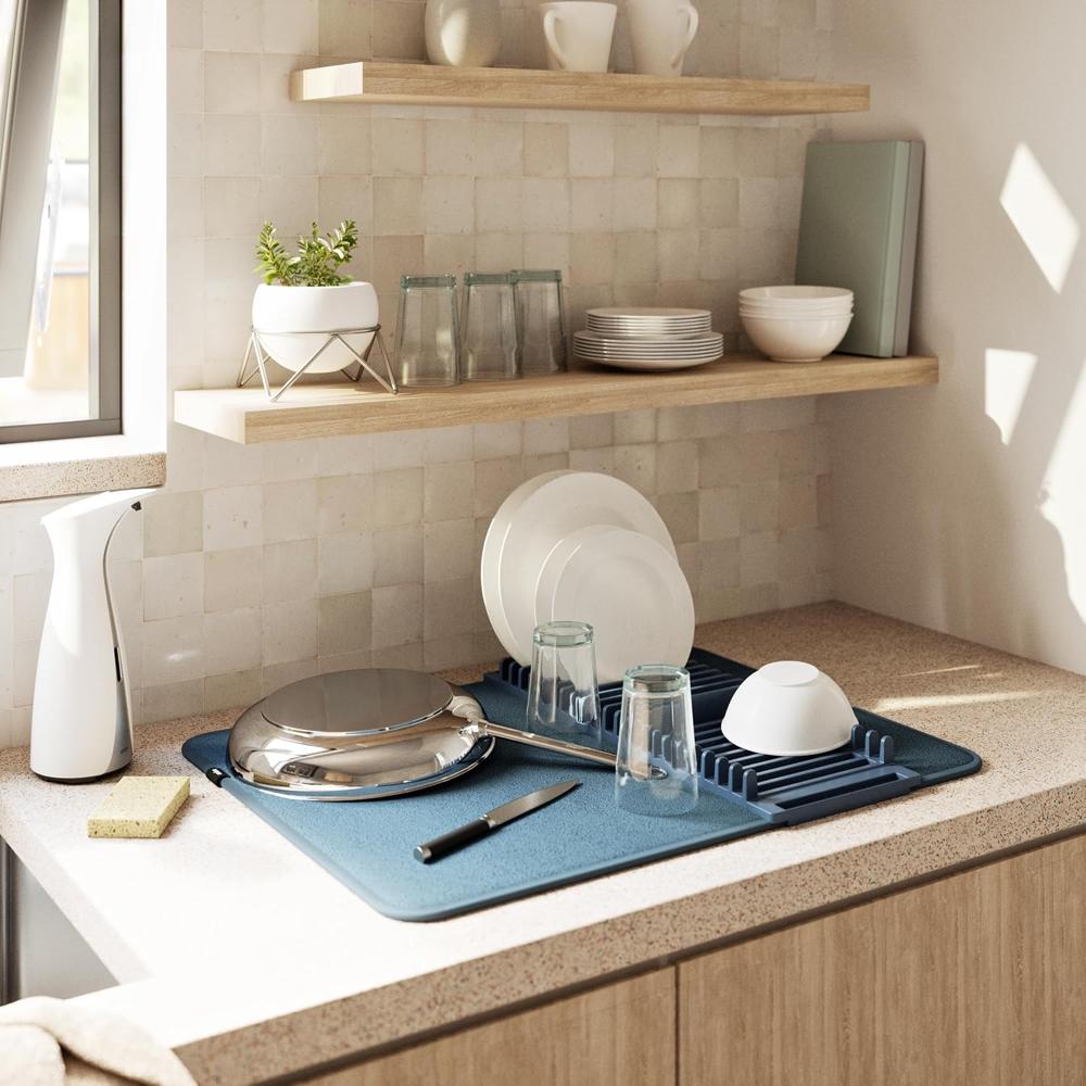 Microfiber Mat Space Saving Rack & Dish Drying Mat